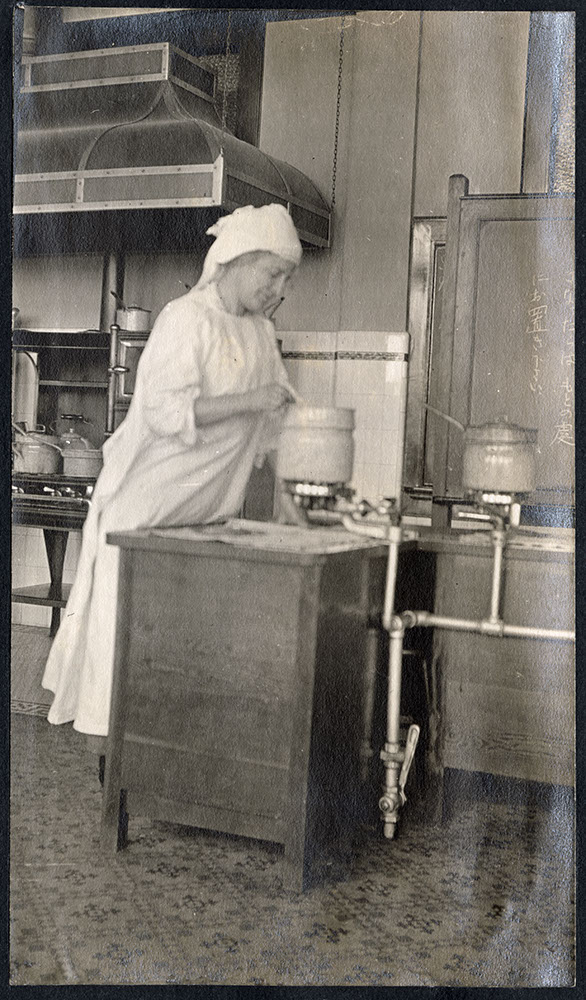 Hospital staff in the kitchen of Strathcona School